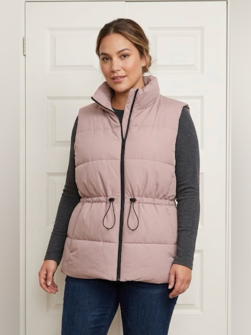 Calvin Klein Jeans Blush Quilted Puffer Vest